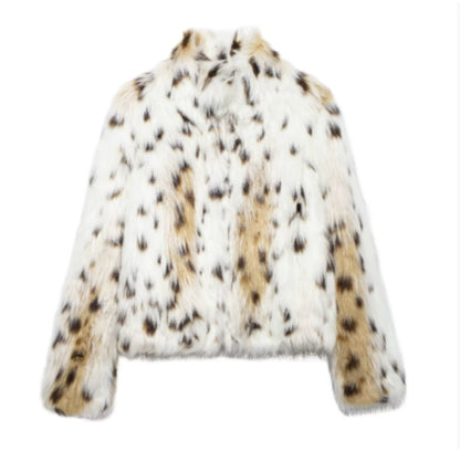 Winter Plush Coat Fashion Warm Thicken Fluffy Lapel Jacket Outwear Casual Long Sleeve Tops Womens Clothing