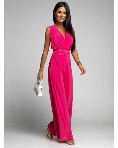 Deep V-Neck Sleeveless Backless Siamese Suit
