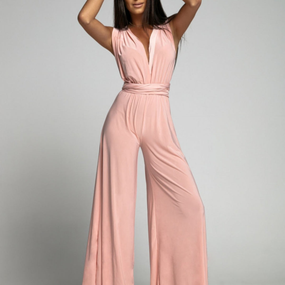 Deep V-Neck Sleeveless Backless Siamese Suit